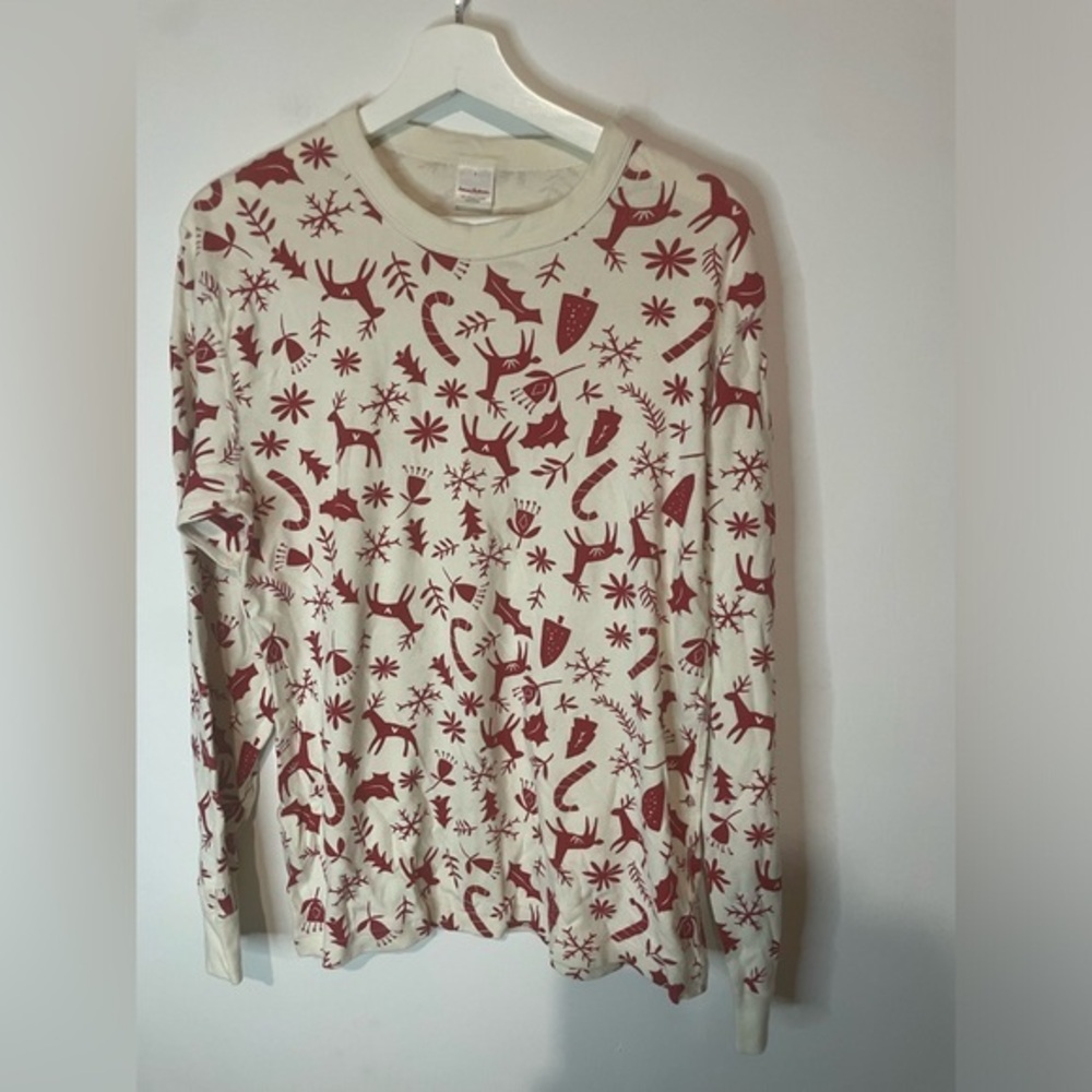 Hanna Anderson Women’s Long John Pajama Top Scandicane Size large‎